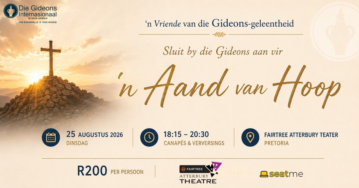 Sluit by die Gideons aan vir 'n Aand van Hoop